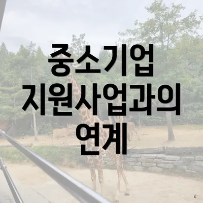 중소기업 지원사업과의 연계
