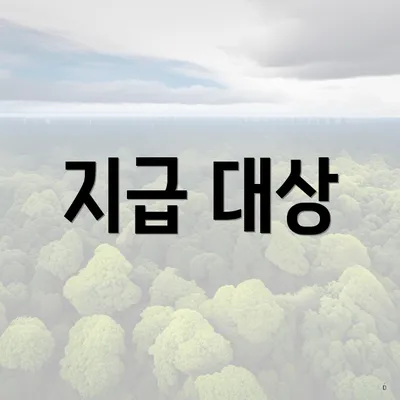 지급 대상