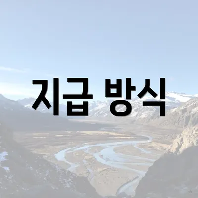 지급 방식