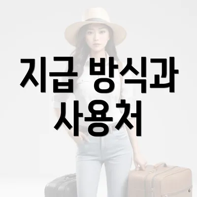 지급 방식과 사용처