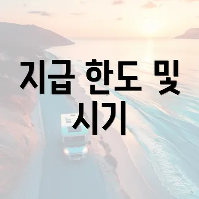 지급 한도 및 시기