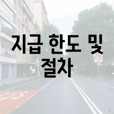 지급 한도 및 절차