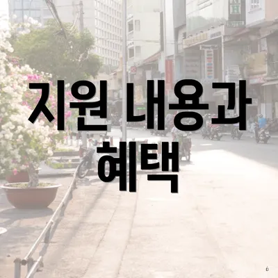지원 내용과 혜택