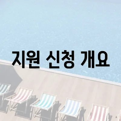 지원 신청 개요