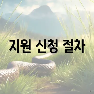 지원 신청 절차