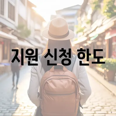 지원 신청 한도