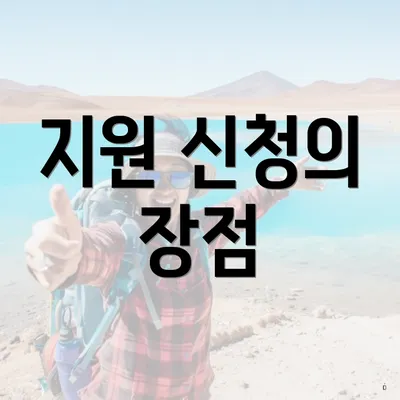 지원 신청의 장점
