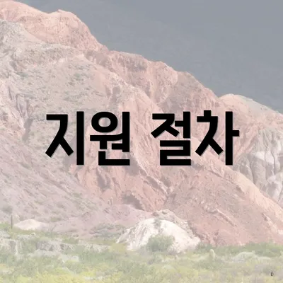지원 절차