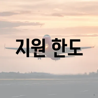 지원 한도