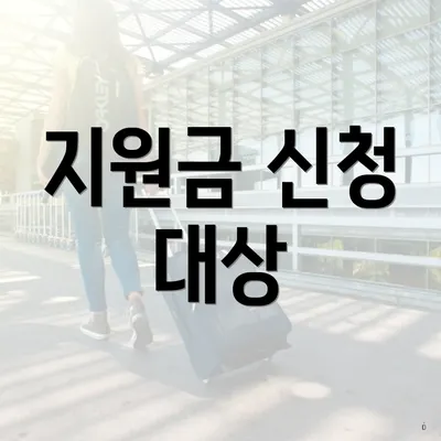 지원금 신청 대상