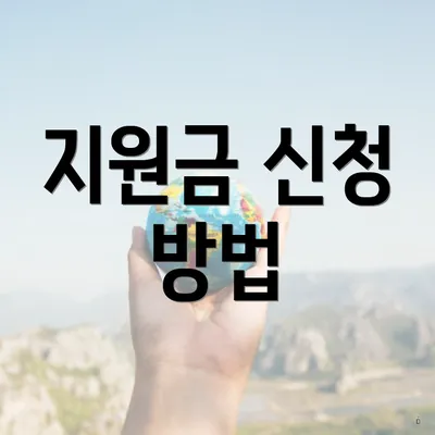 지원금 신청 방법