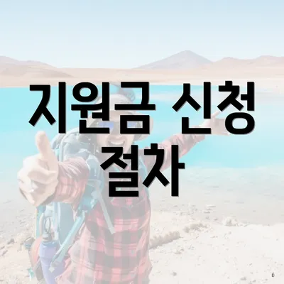 지원금 신청 절차
