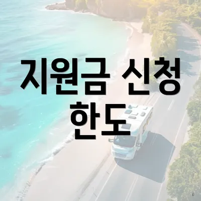 지원금 신청 한도