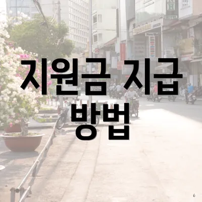 지원금 지급 방법