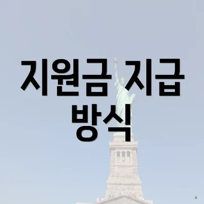 지원금 지급 방식