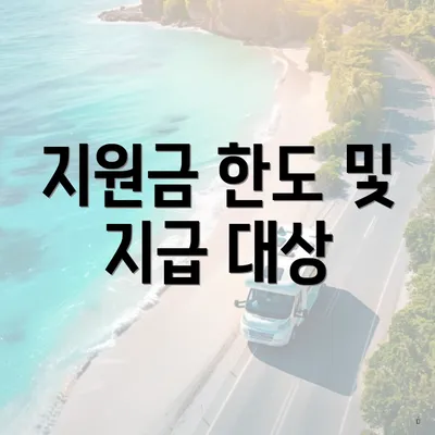 지원금 한도 및 지급 대상