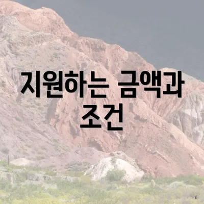 지원하는 금액과 조건