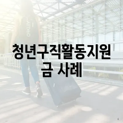 청년구직활동지원금 사례