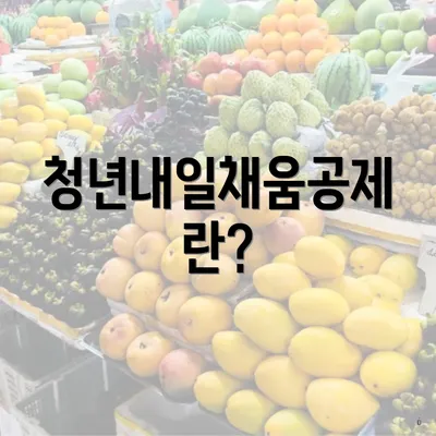 청년내일채움공제란?