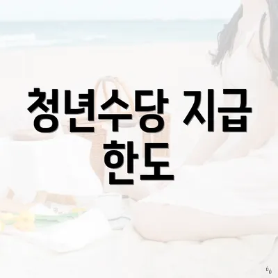 청년수당 지급 한도