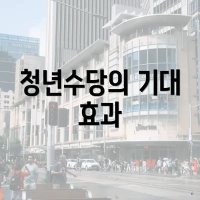 청년수당의 기대 효과
