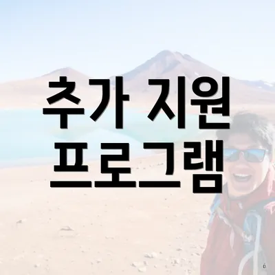 추가 지원 프로그램