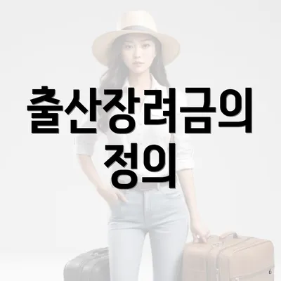 출산장려금의 정의