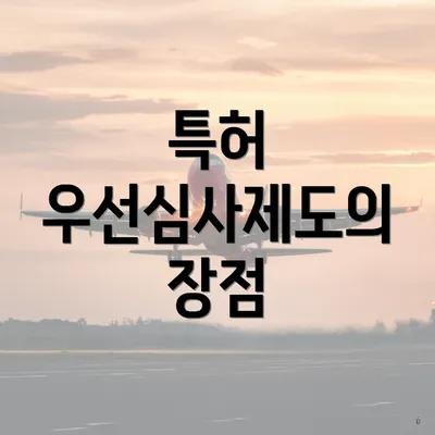 특허 우선심사제도의 장점