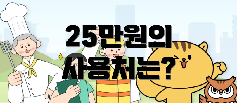 25만원의 사용처는?
