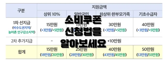 소비쿠폰 신청법을 알아보세요