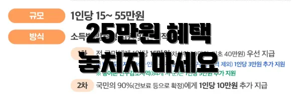 25만원 혜택 놓치지 마세요