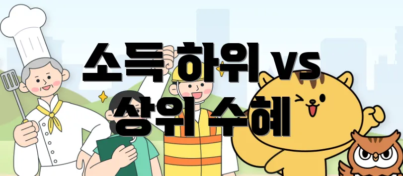 소득 하위 vs 상위 수혜