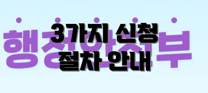 3가지 신청 절차 안내