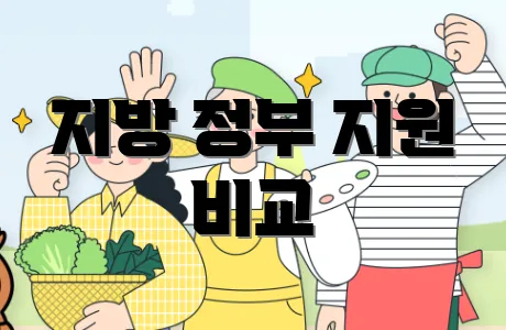 지방 정부 지원 비교