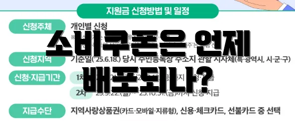 소비쿠폰은 언제 배포되나?