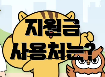 지원금 사용처는?